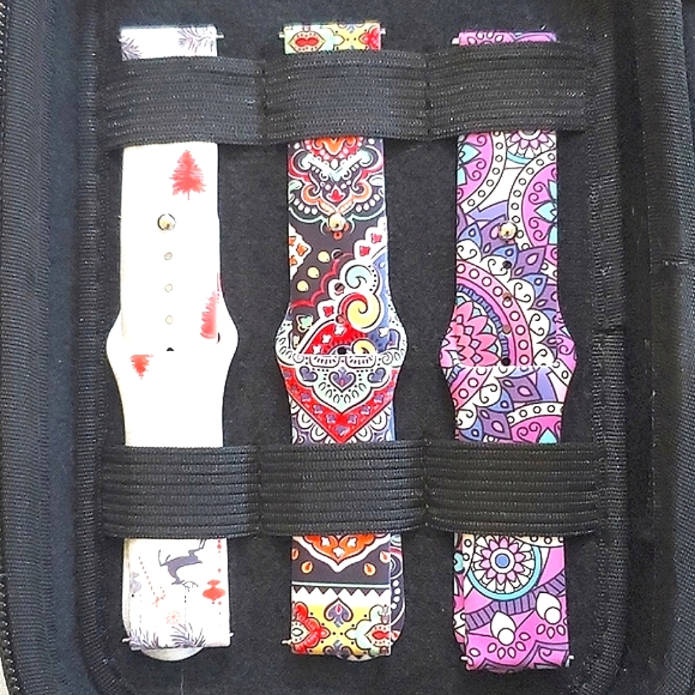 Fancy Bands Set of (6) Interchangeable Samsung Watch 4 Watch Bands Storage Case - Picture 3 of 7